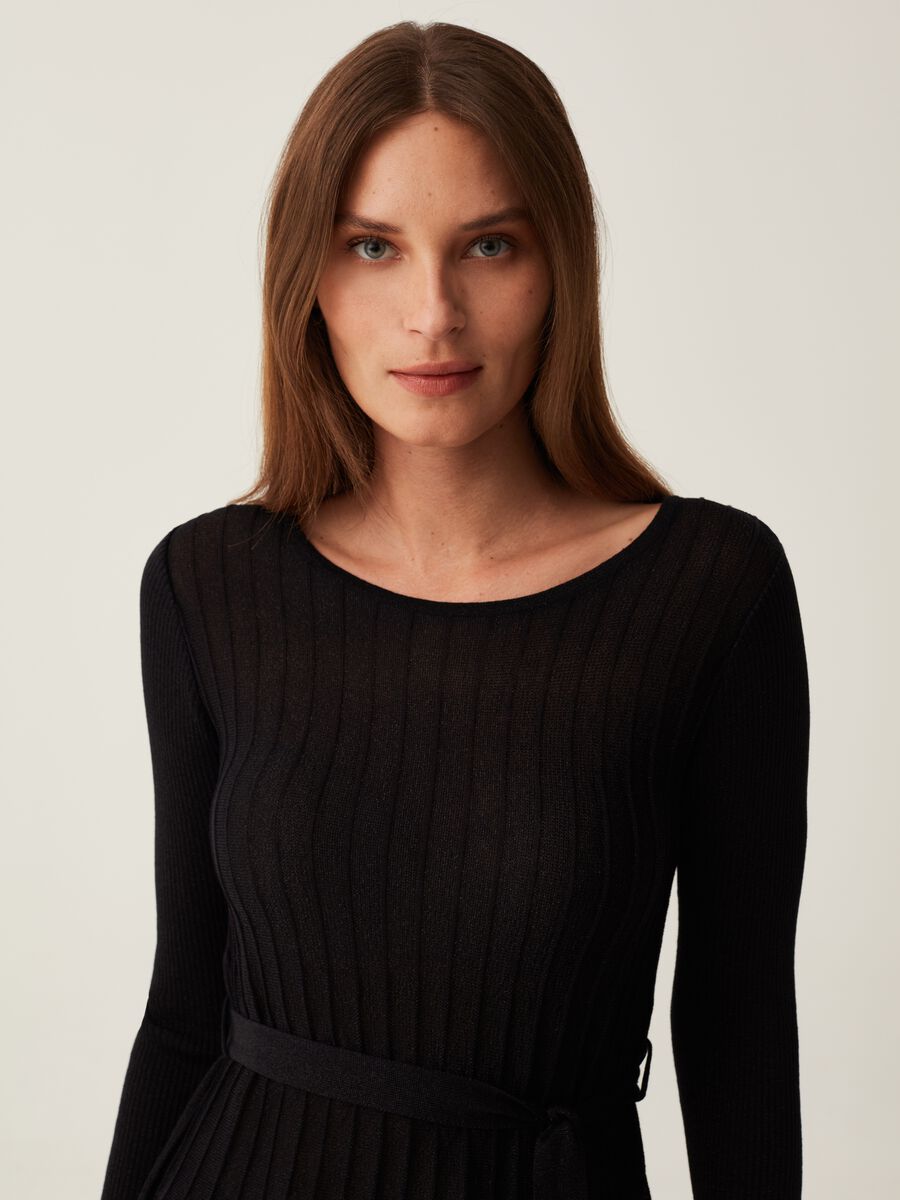 Maglia premaman in lurex con cintura_2