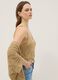 Beige open-knit viscose-blend top, regular fit_0
