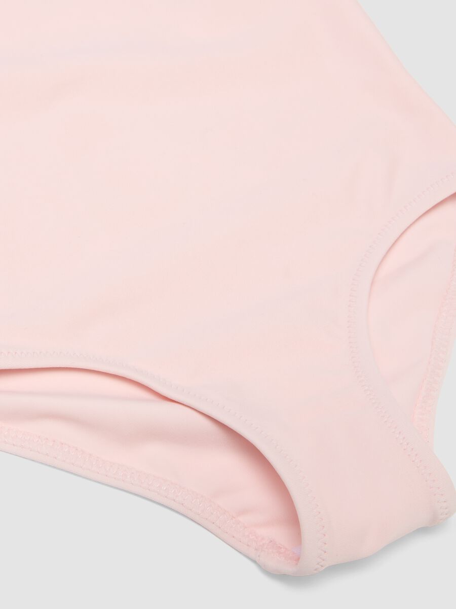 Costume intero rosa in tessuto elasticizzato con volant_3