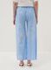 Light Blue Wide-Leg Pure Cotton Paisley Print Trousers &ndash; Regular Fit_2