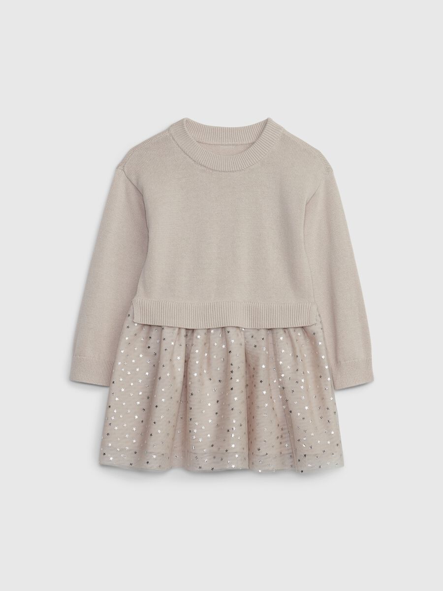 Abito combinato con gonna in tulle_0