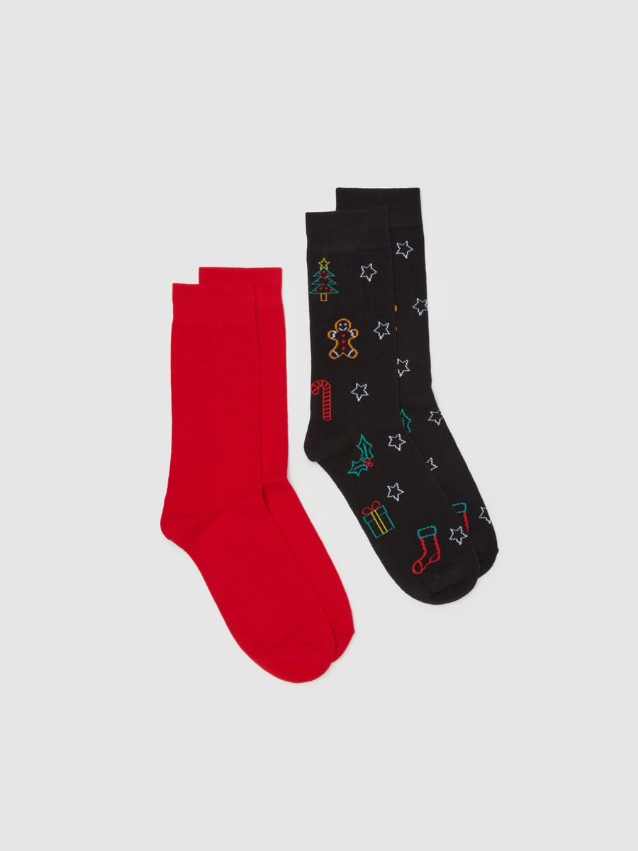 Two-pair pack socks with Christmas motif_0