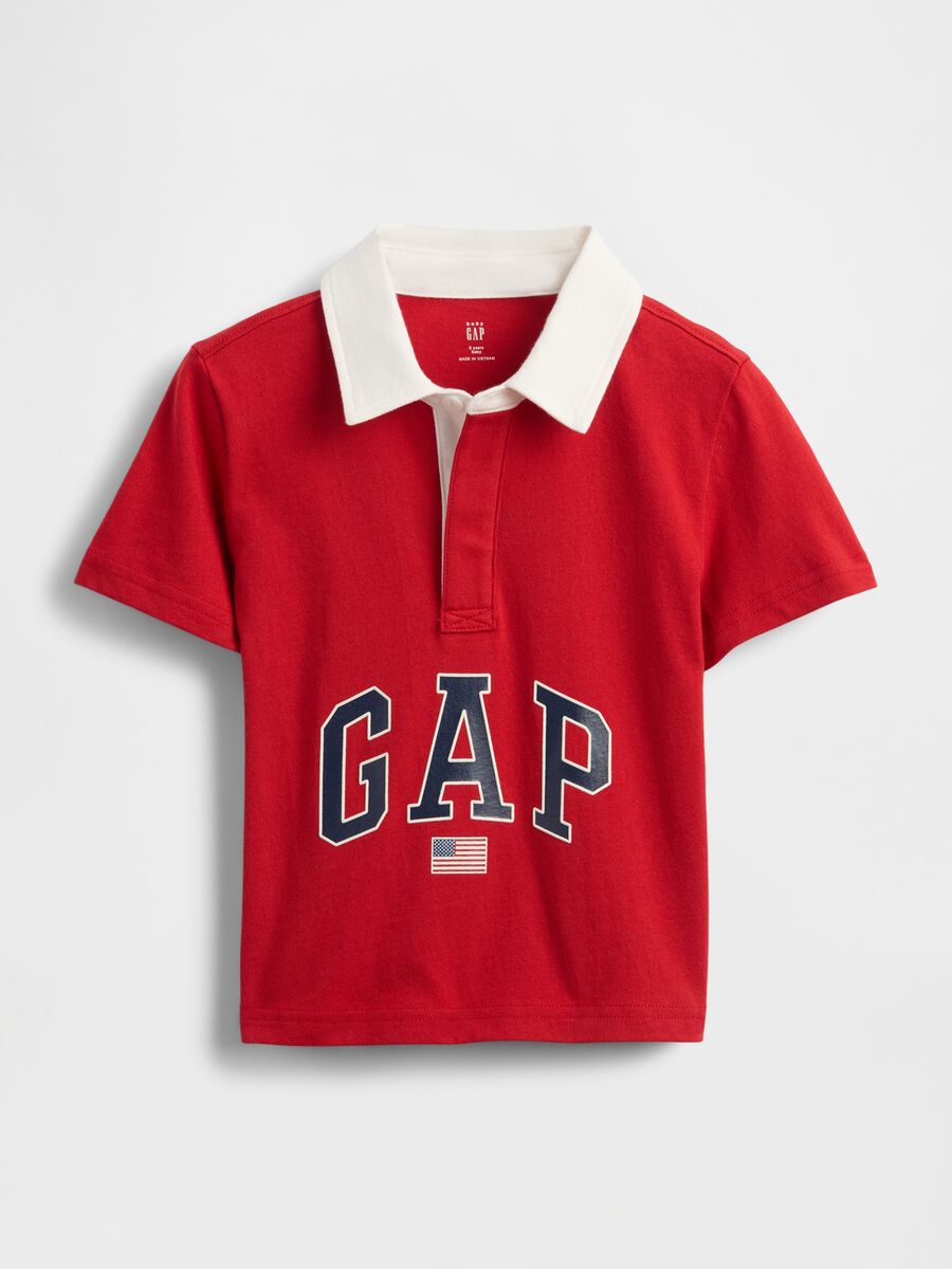 Short Sleeve Red Cotton T-shirt_0