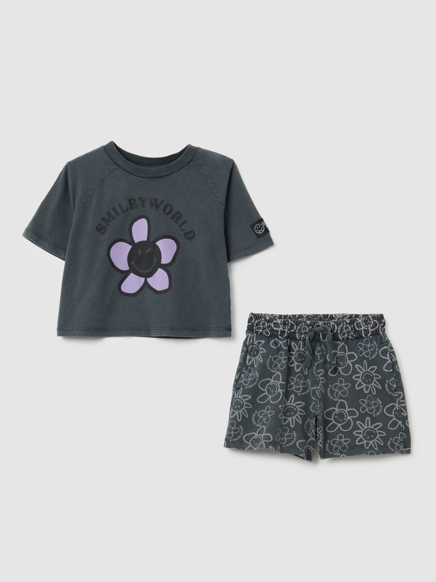 Girls' grey regular fit pure cotton outfit_0