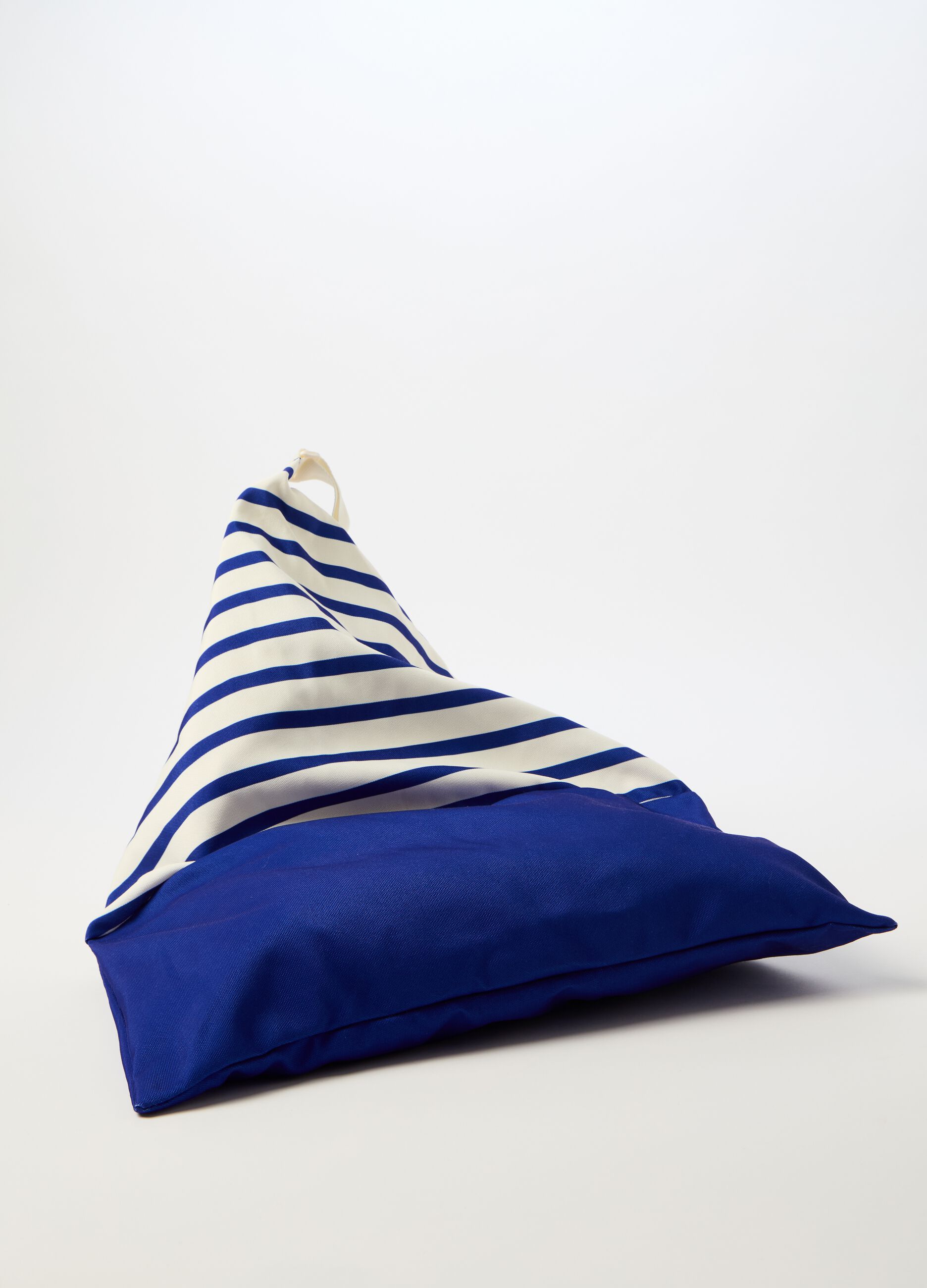 Pillow bag in striped canvas