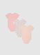 Set of three multicolour pure cotton girl bodysuits_1
