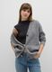 Grey Stretch Fabric Cardigan with Oversized Fit_1
