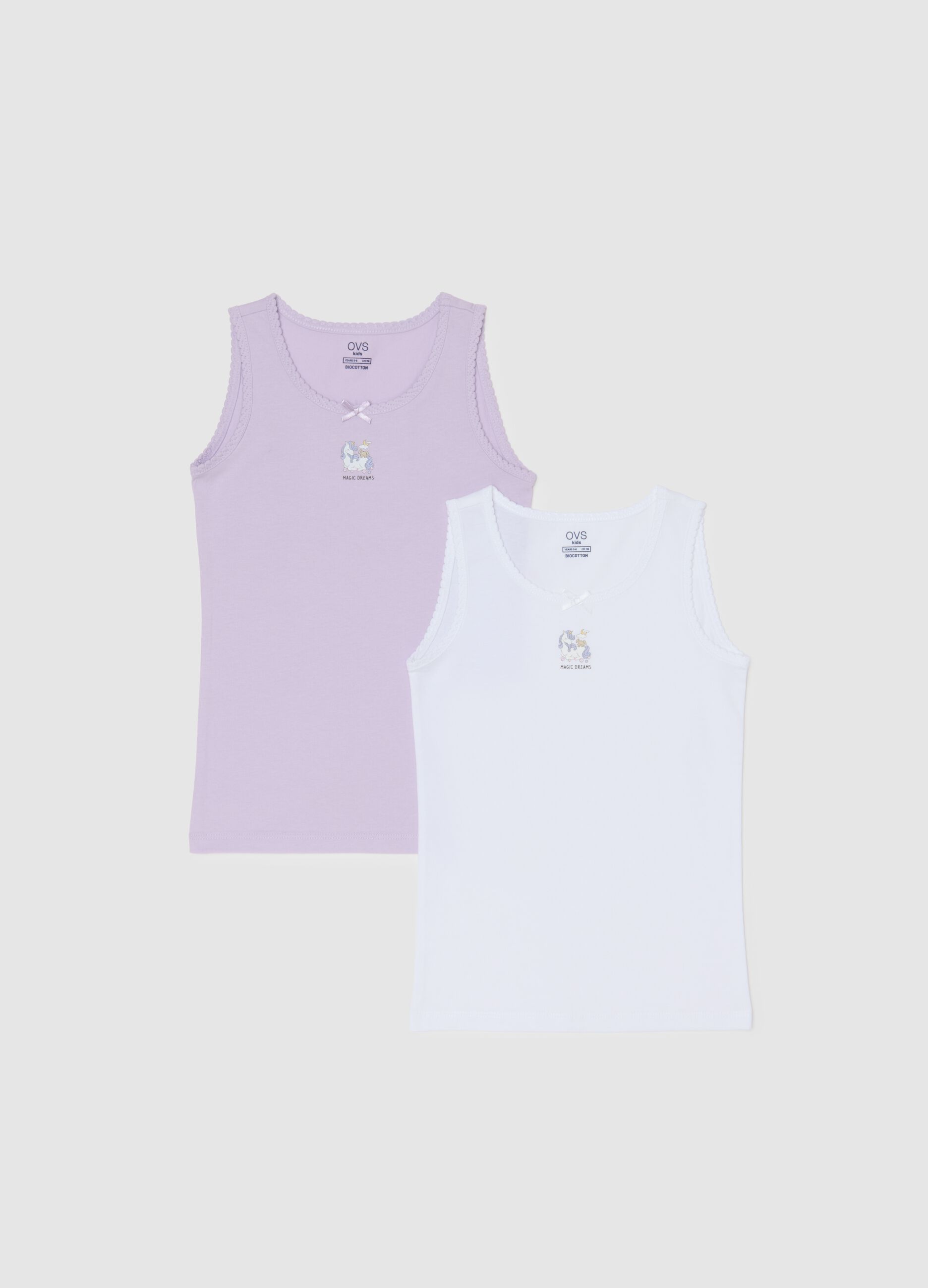 Girl's pure cotton multicolour regular fit vest twin pack