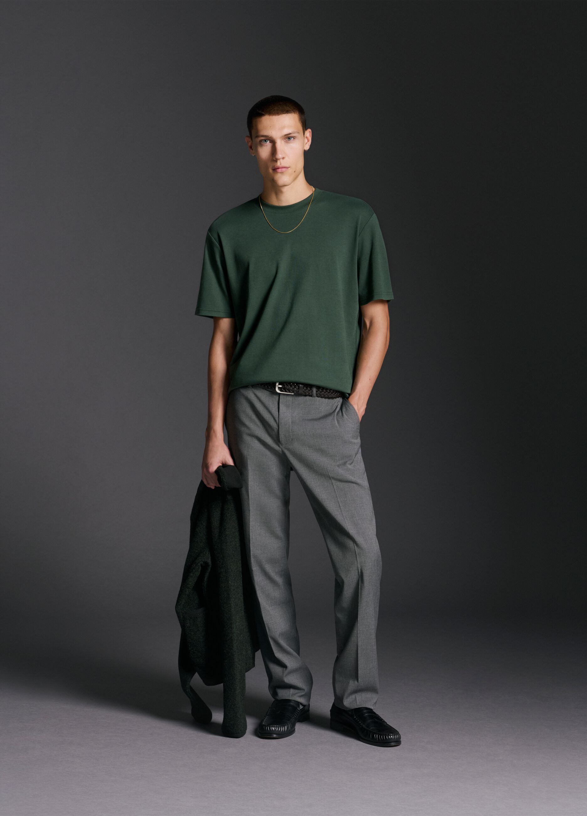 Green Pure Cotton T-shirt - Relaxed Fit