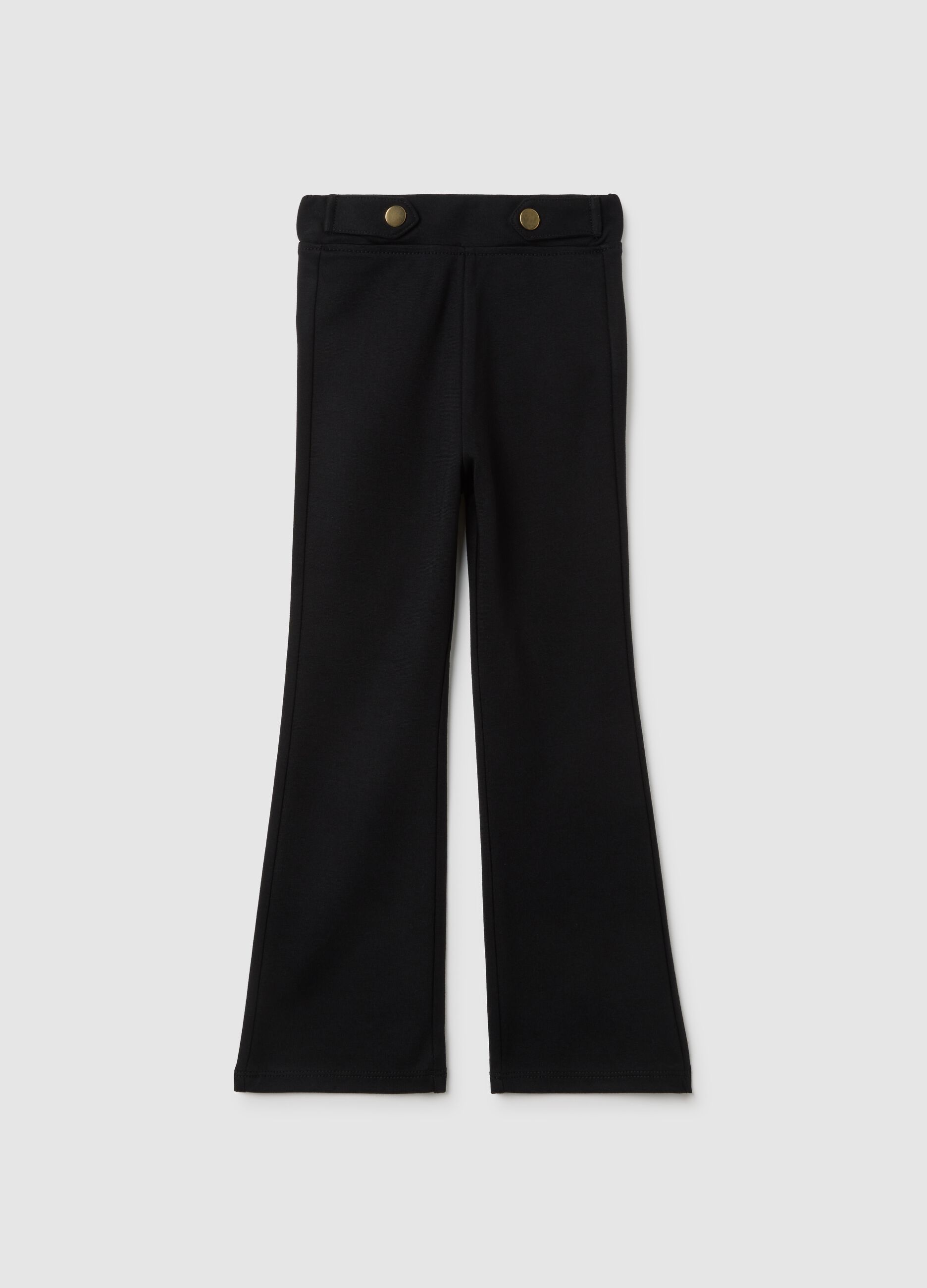 Girls' black flare leggings