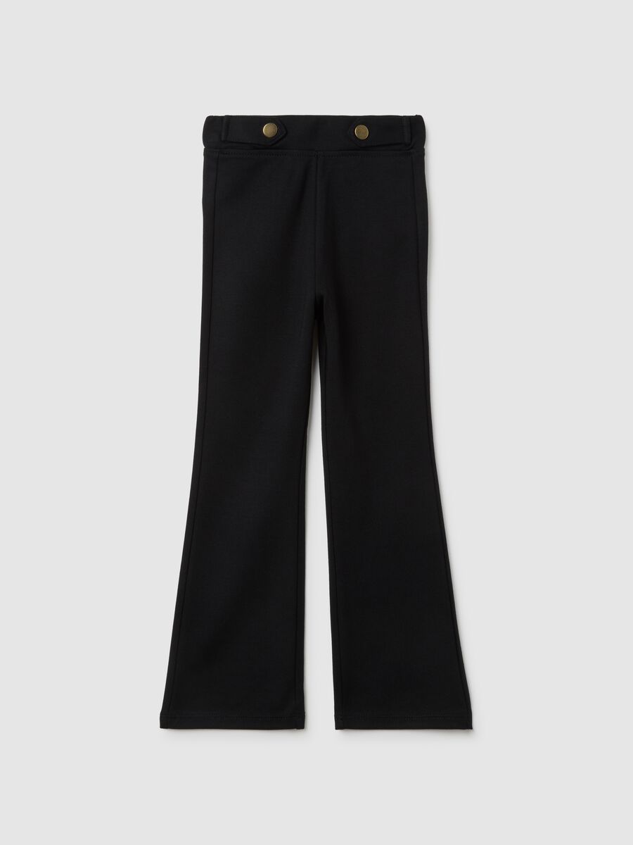 Girls' black flare leggings_0