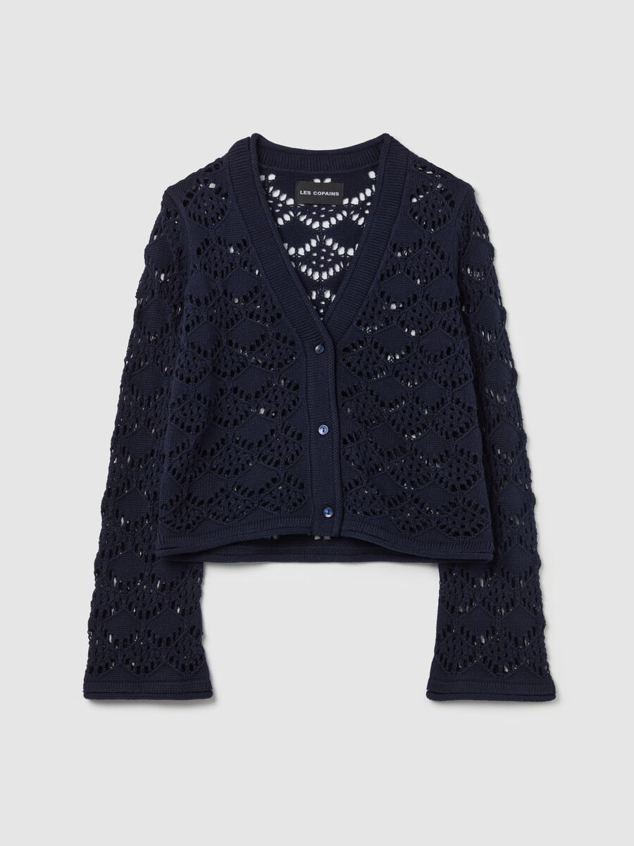 Crochet cardigan with V neck_4