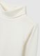 Girl's white stretch cotton regular fit T-shirt_2