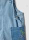 Girls&rsquo; cotton-lyocell denim dungarees with embroidered details_2