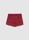 Multicolour Check Regular Fit Flannel Shorts for Girls_1