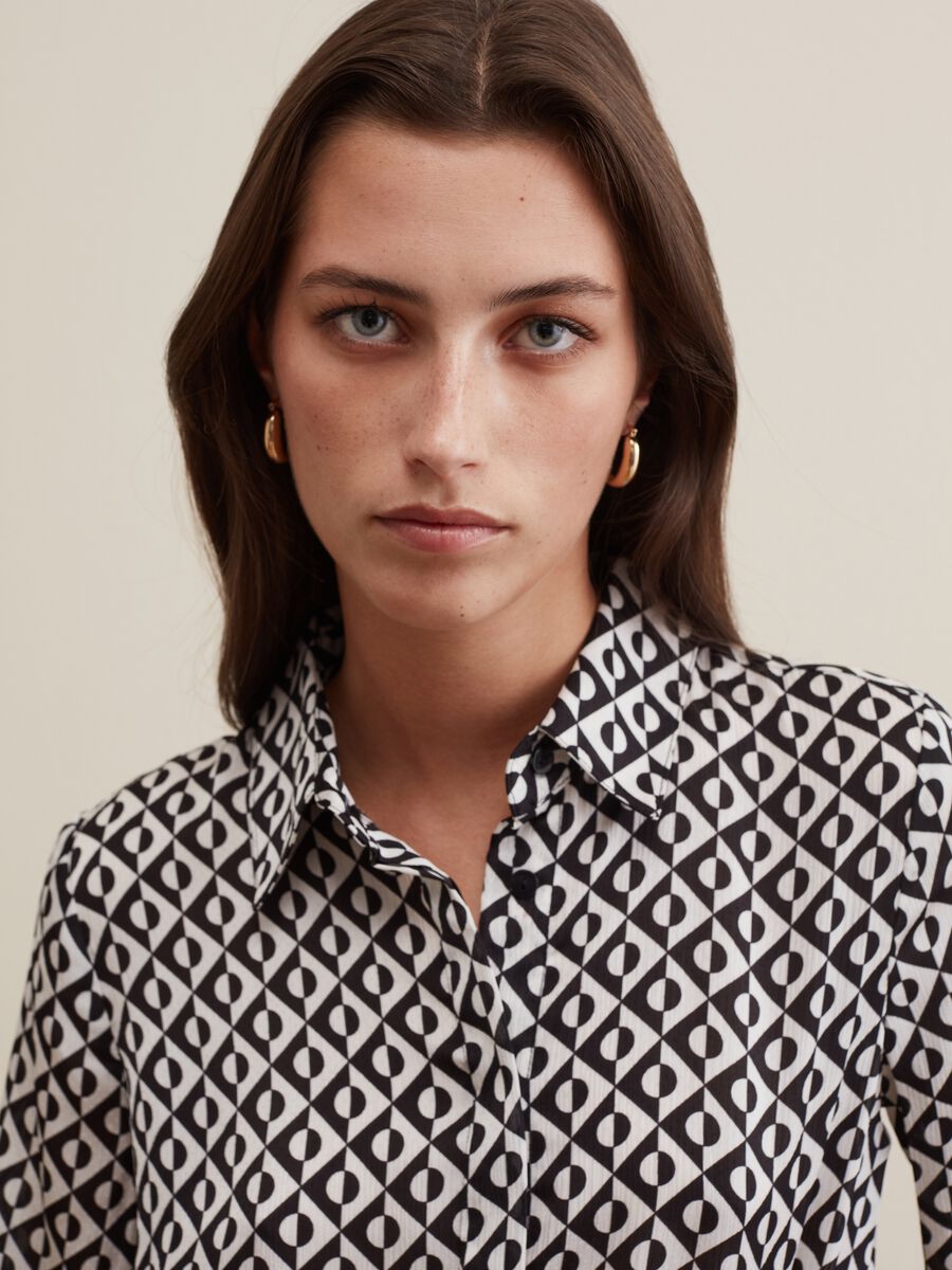 Blusa con stampa optical_1