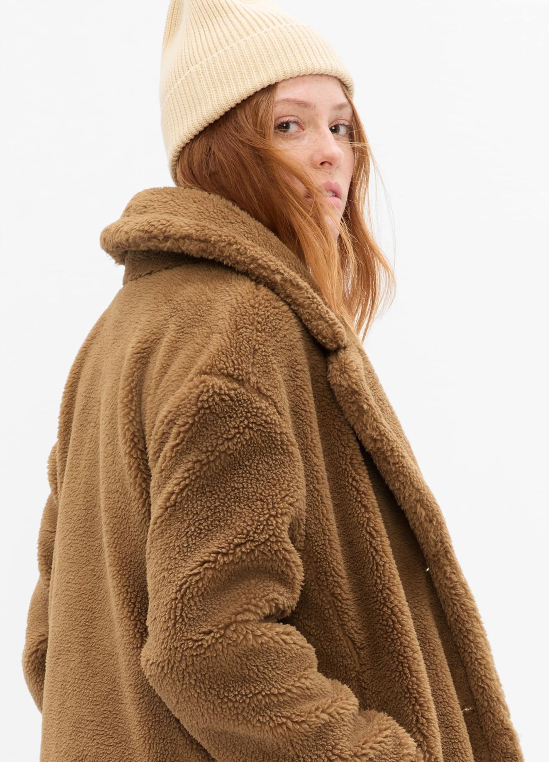 Cappotto oversize in teddy