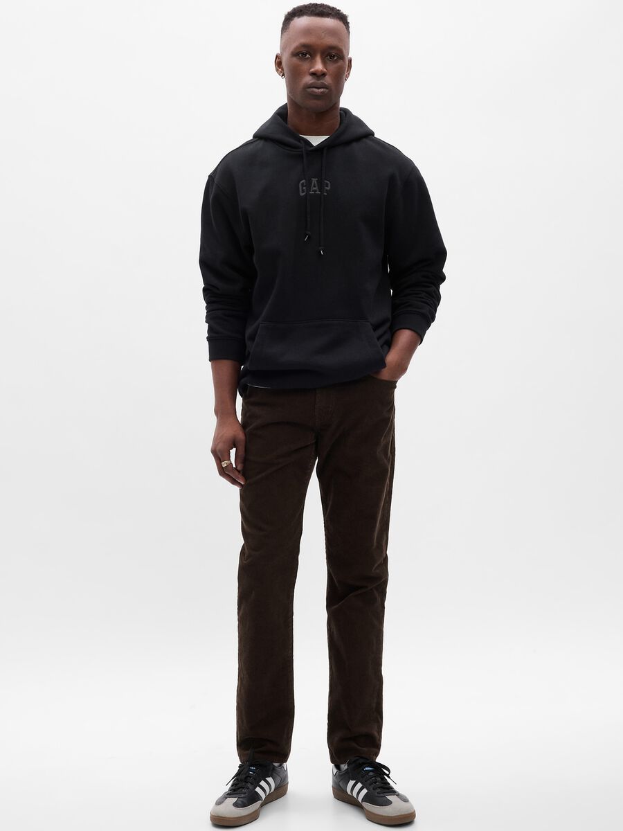 Pantaloni slim fit in corduroy stretch_0
