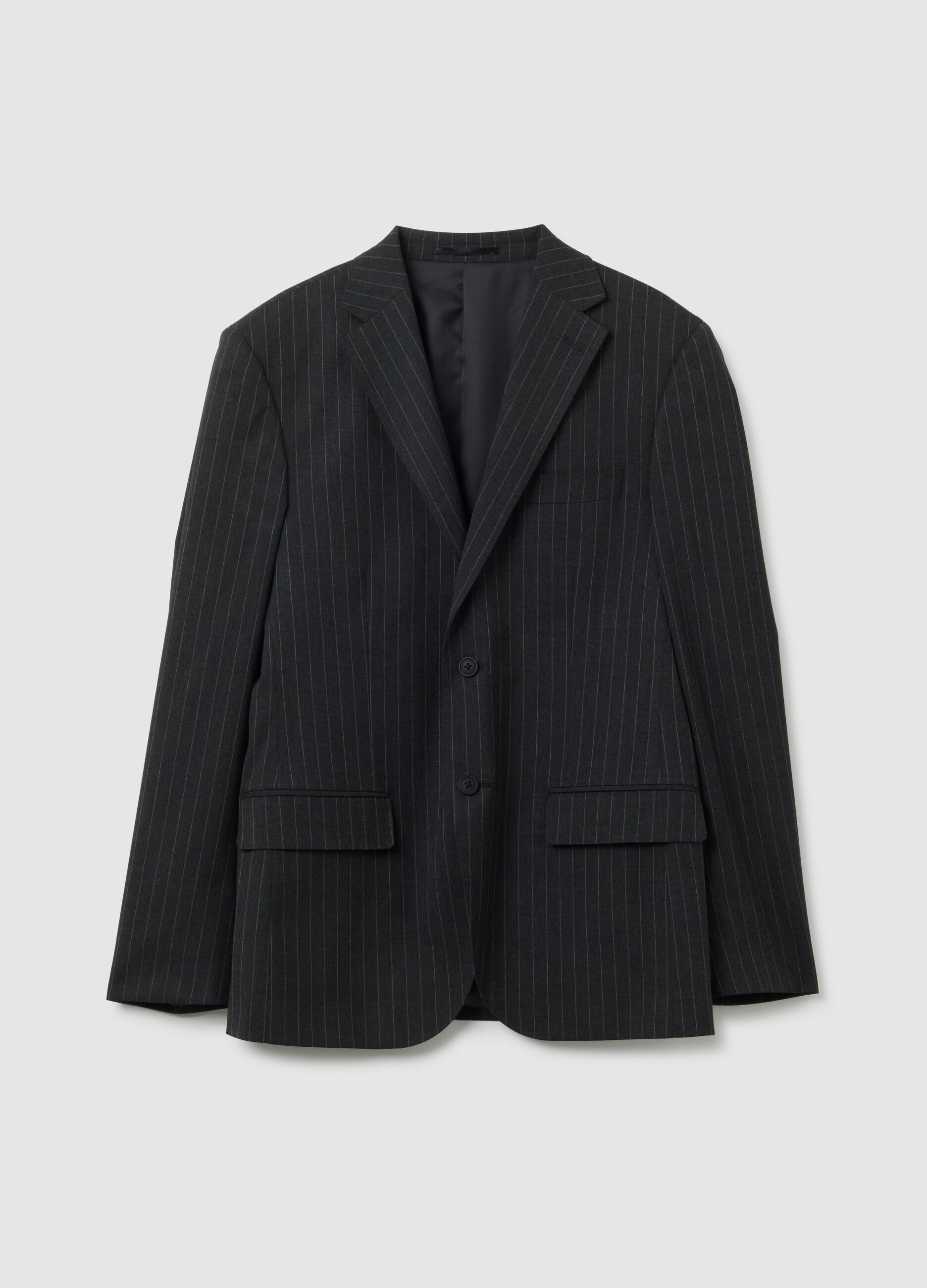 Black Stretch Fabric Suit