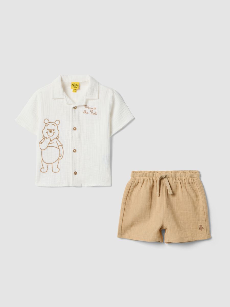 Set in puro cotone multicolor per bimbo con stampa Winnie the Pooh_0