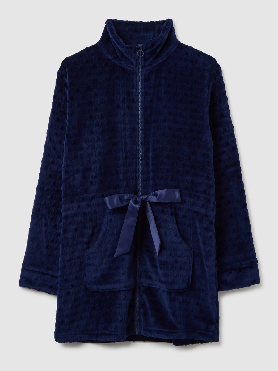 Blue Coral Fleece Dressing Gown_0