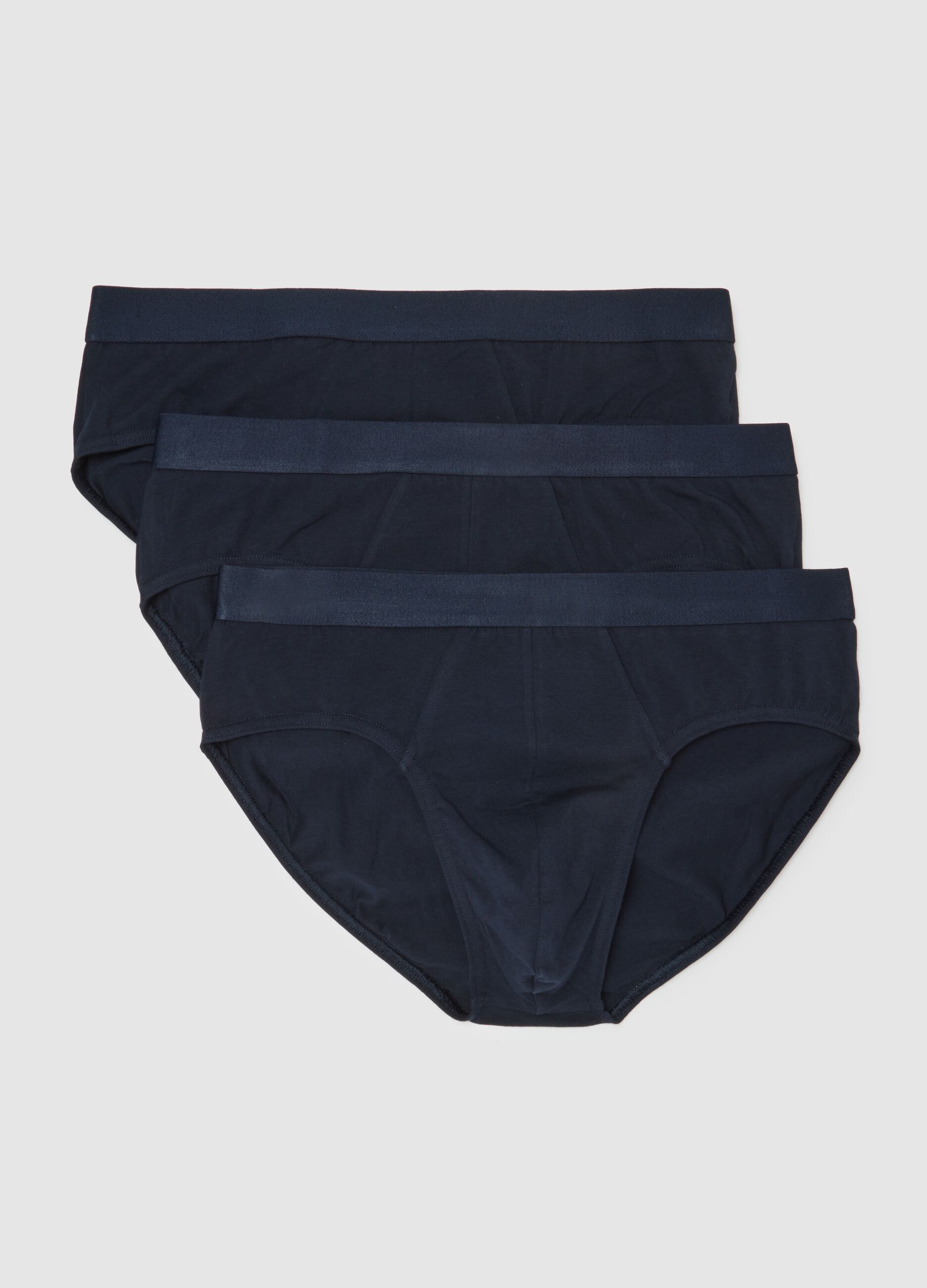 Tripack Slip in cotone blu in cotone bio