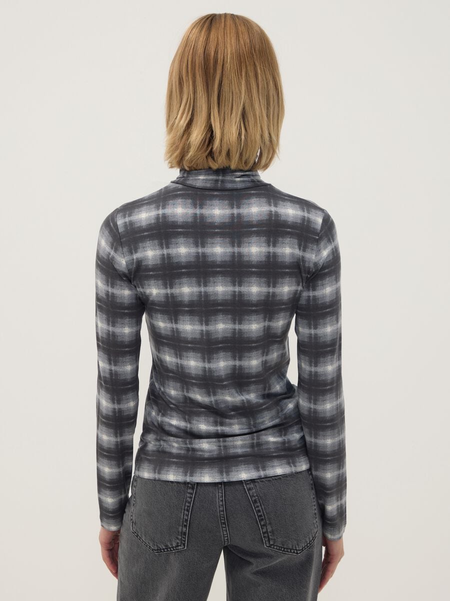 Grey stretch viscose crew-neck T-shirt_3