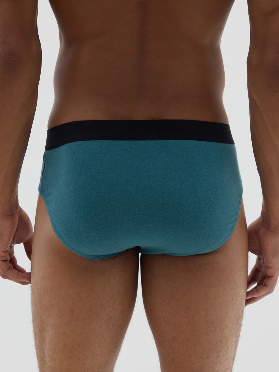 Multipack di cinque slip in cotone elasticizzato multicolor_2