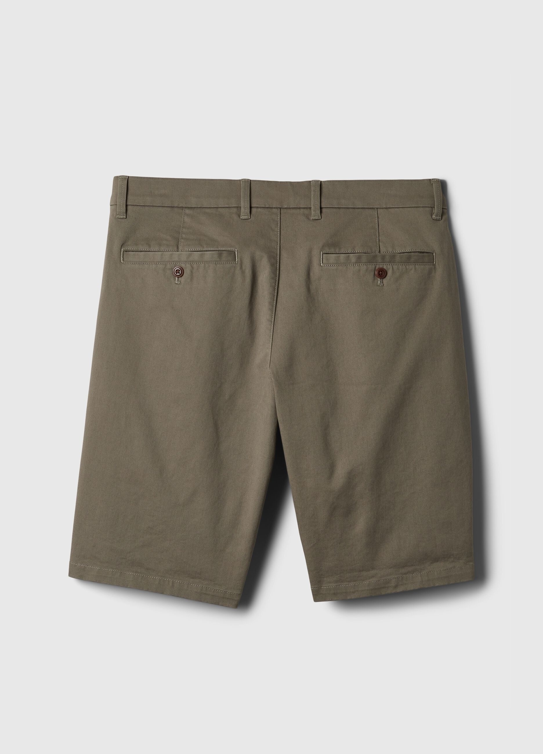 Relaxed-fit Bermuda shorts in stretch cotton