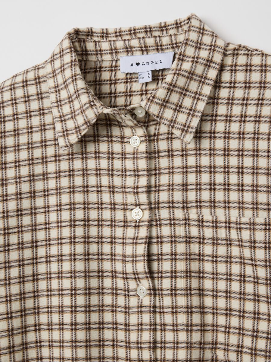 Multicoloured plaid cotton shirt in oversized fit_5