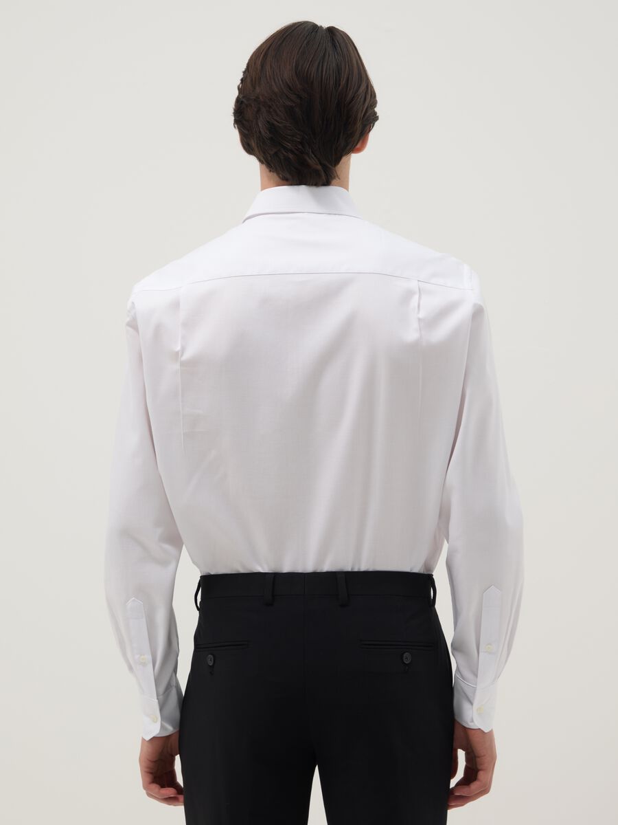 White pure cotton long sleeve shirt regular fit_1