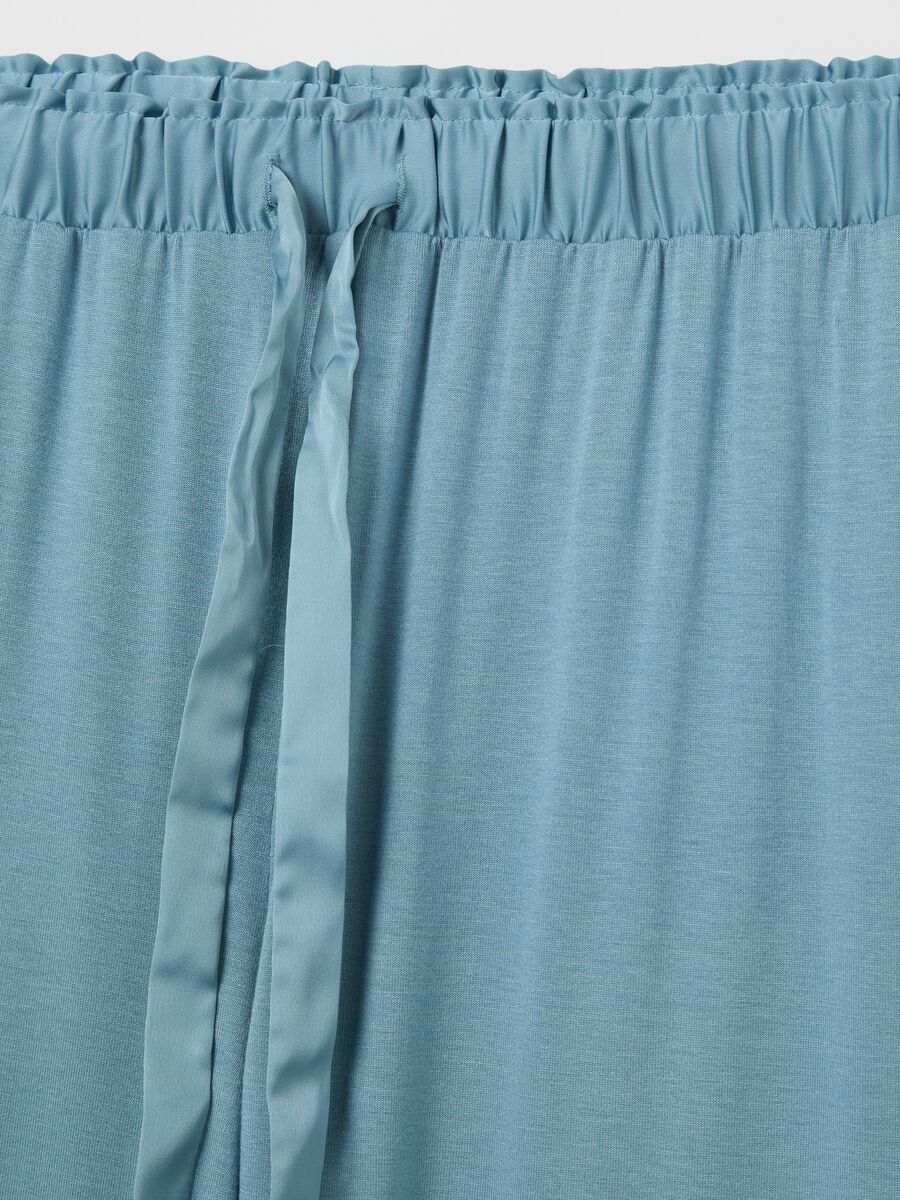 Blue pyjama trousers with drawstring_5