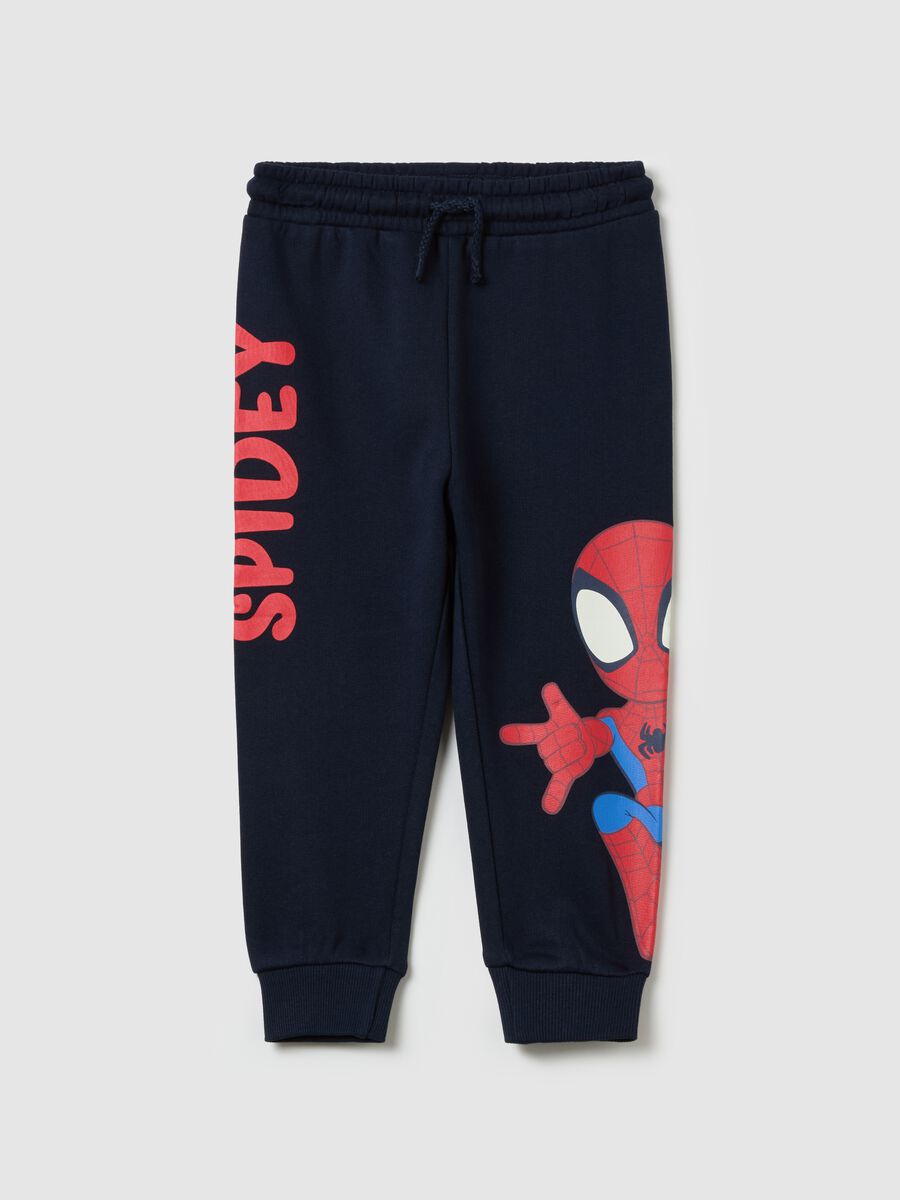 Joggers with drawstring and Spidey print_0