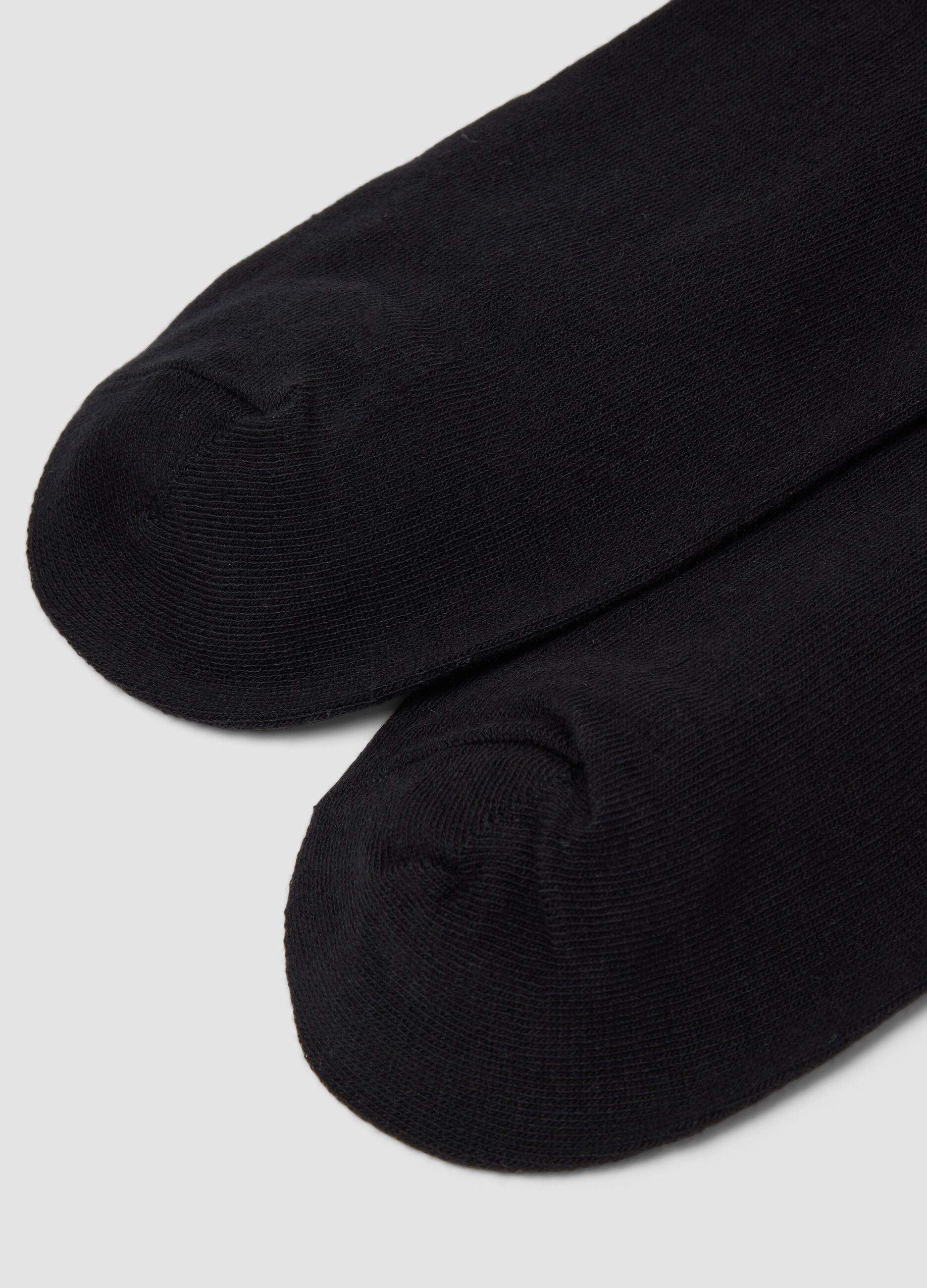 3-pack of black organic cotton jersey ankle socks