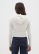 Girls' white wool blend fitted hoodie_1