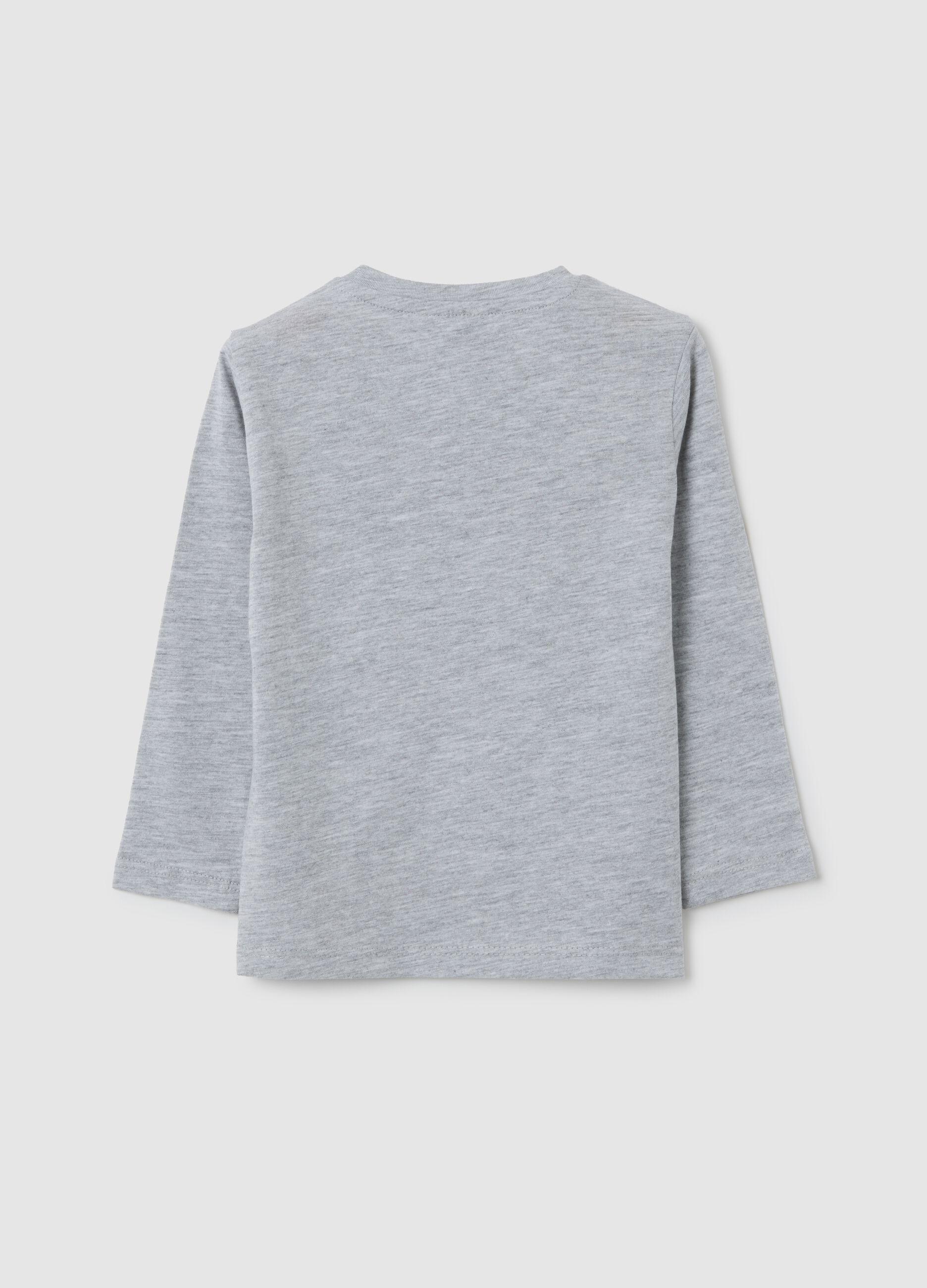 Grey cotton children's top with Superman