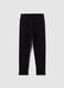 Girls' Black Stretch Cotton Blend Slim Fit Trousers_1