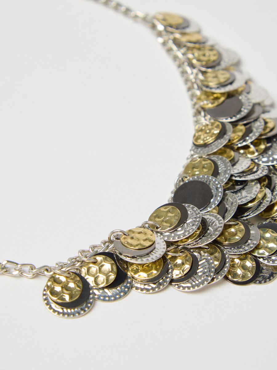 Necklace with layered coins_1