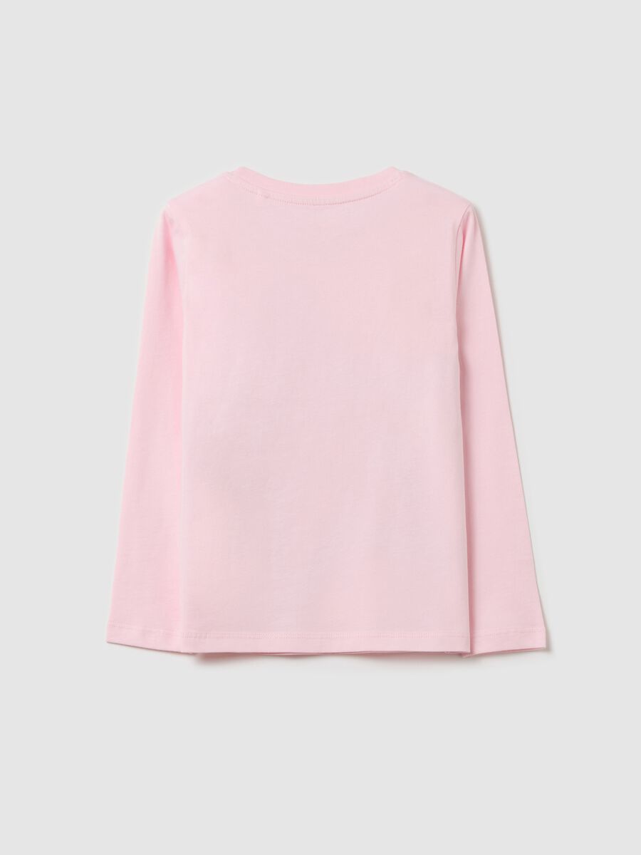 Long-sleeved T-shirt with glitter print_1