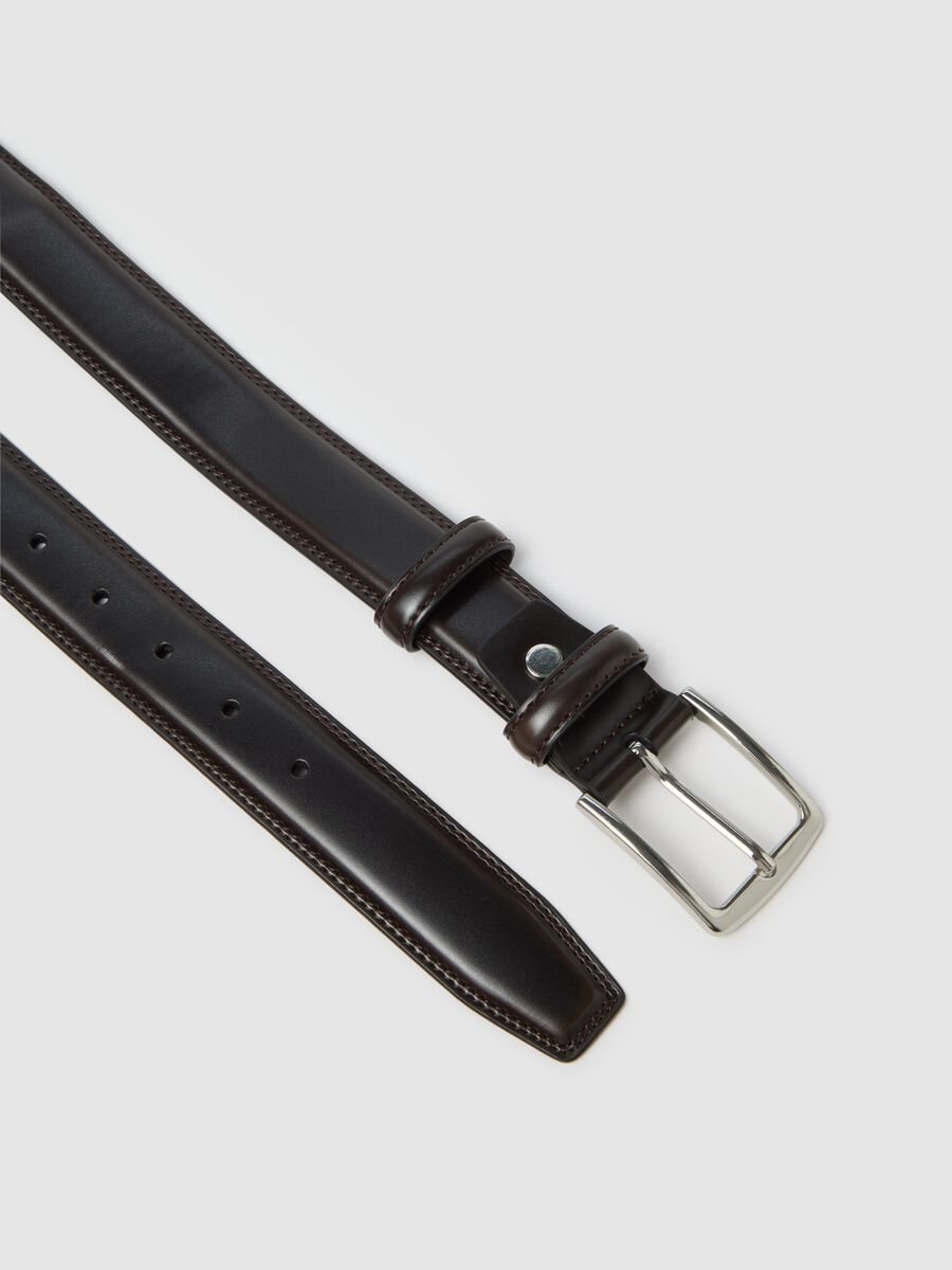 Brown genuine leather belt_1