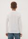 White pure organic cotton T-shirt with varsity print_2