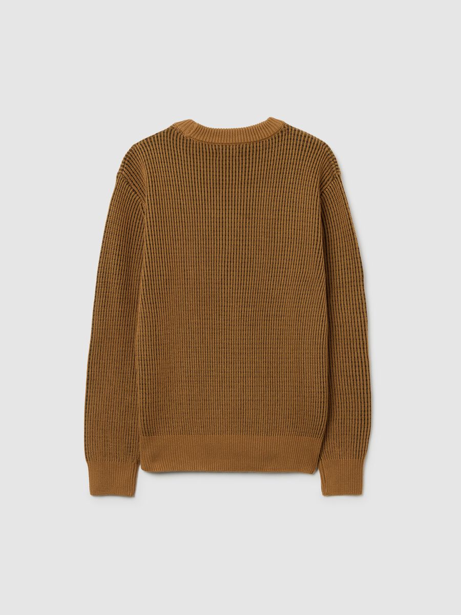 Maglione da ragazzo marrone regular fit_1