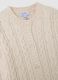 Beige regular fit baby cardigan with buttons_2