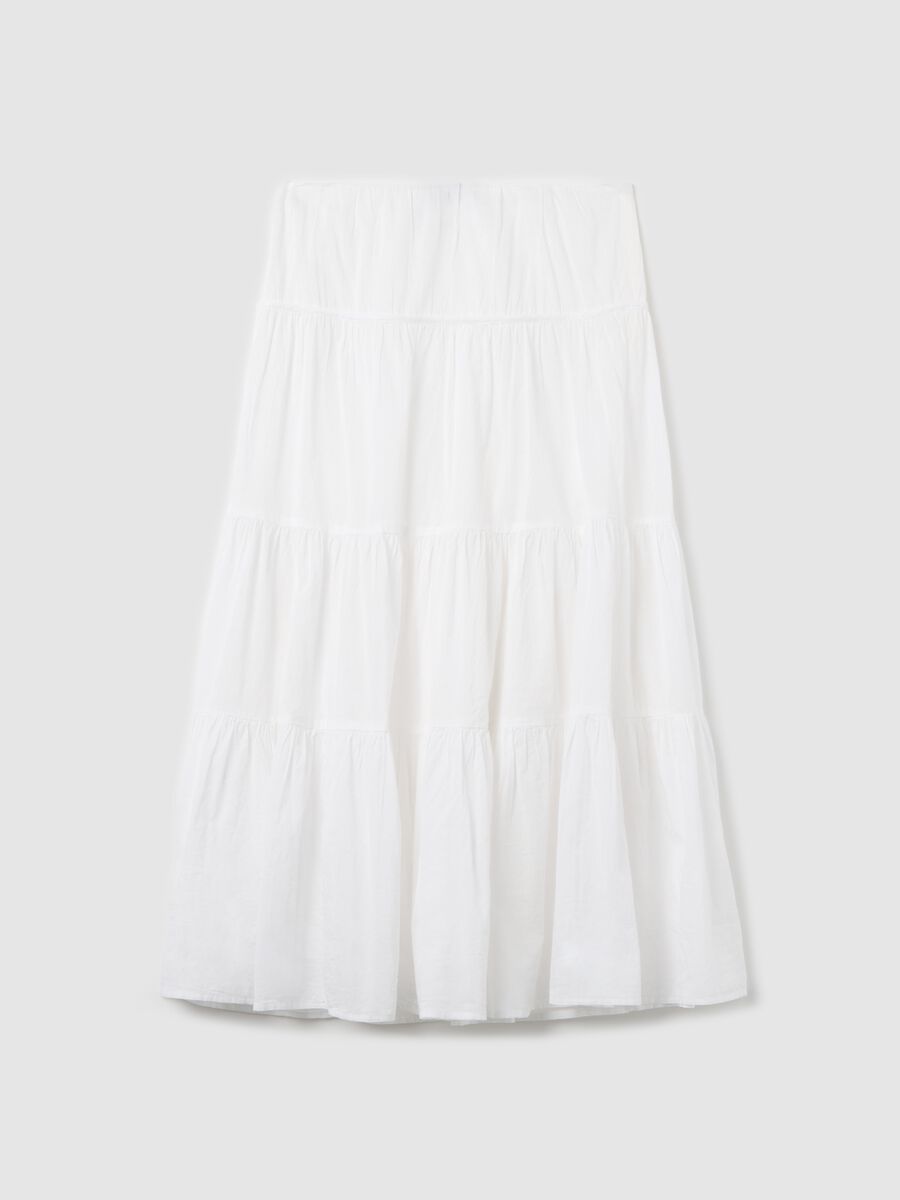 Long white tiered skirt_4