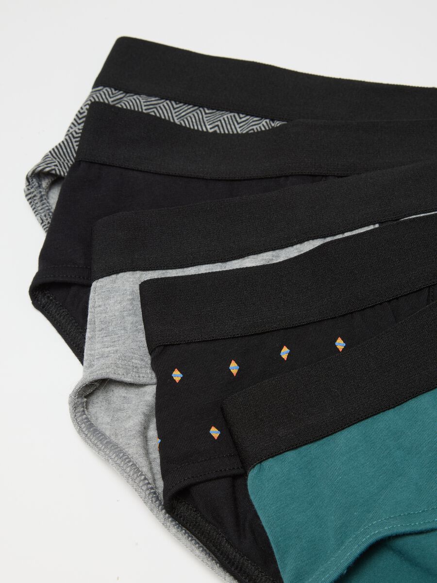 Multicolour stretch cotton multipack briefs_1