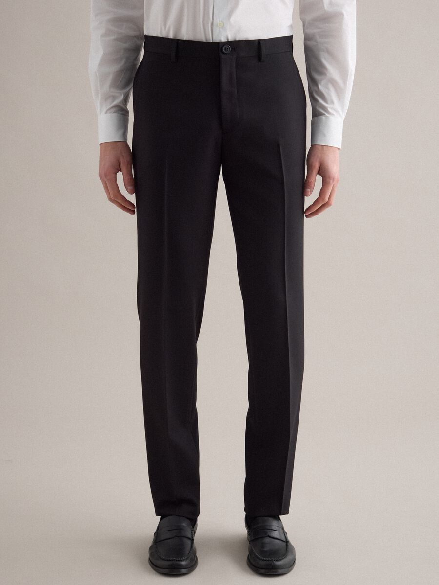 Pantaloni eleganti neri slim fit_2