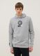 Grey cotton-blend hooded sweatshirt with NBA print_0