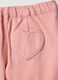 Pink pure cotton regular fit skirt with buttons for girls_2
