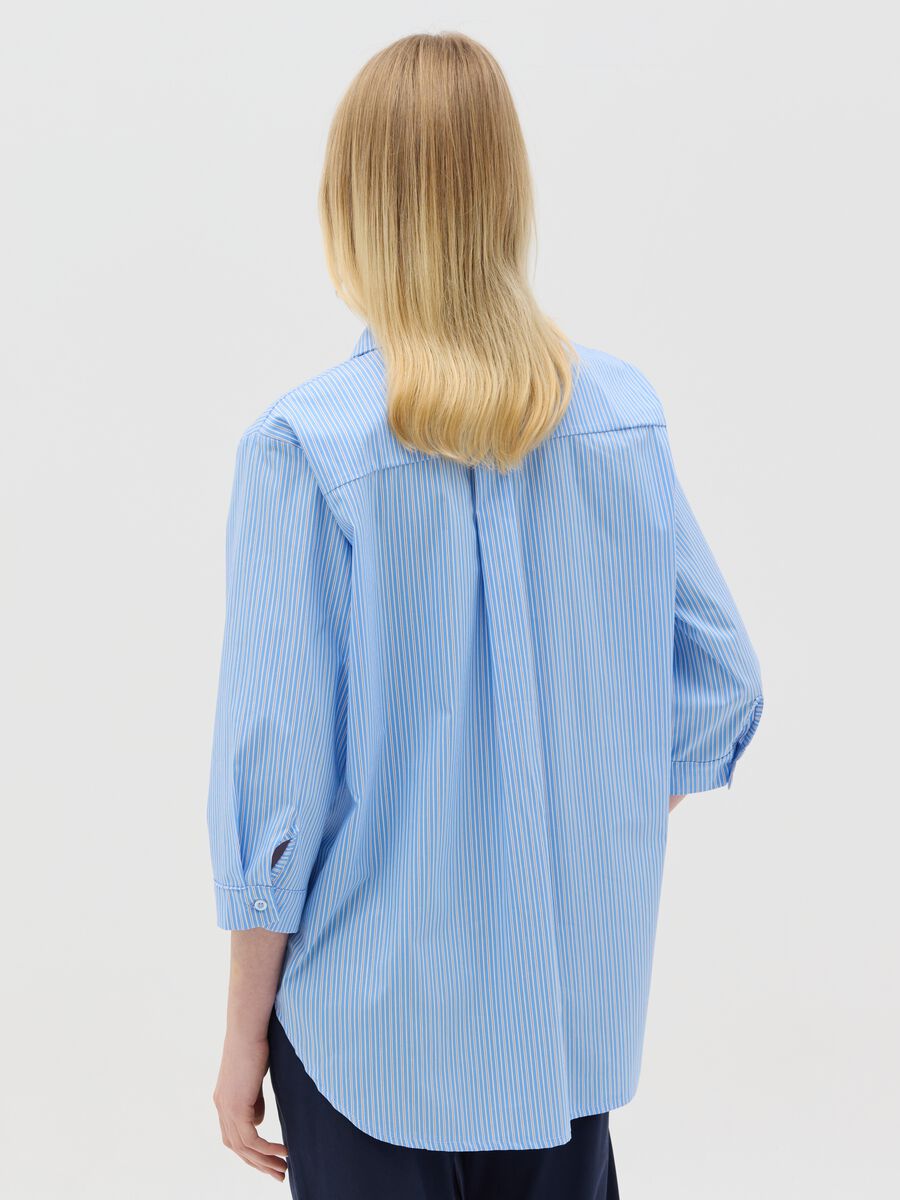 Light blue striped shirt in cotton_3