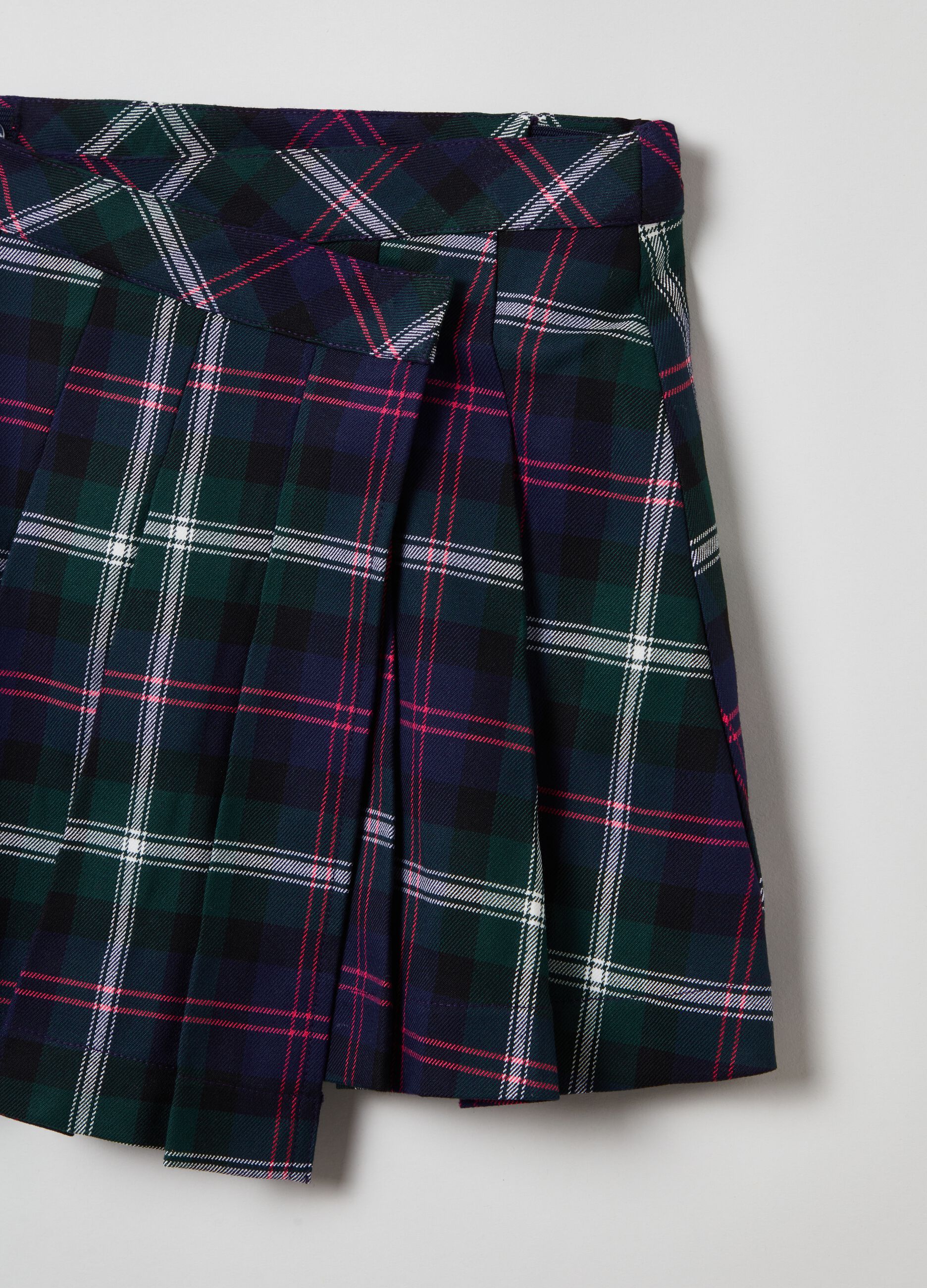 Skort con fantasia tartan